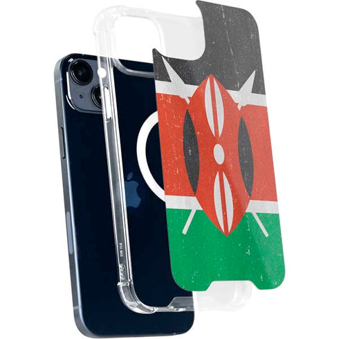Kenya Flag Distressed iPhone 13 MagSafe Case