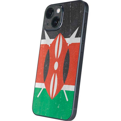 Kenya Flag Distressed iPhone 13 Mini Skin