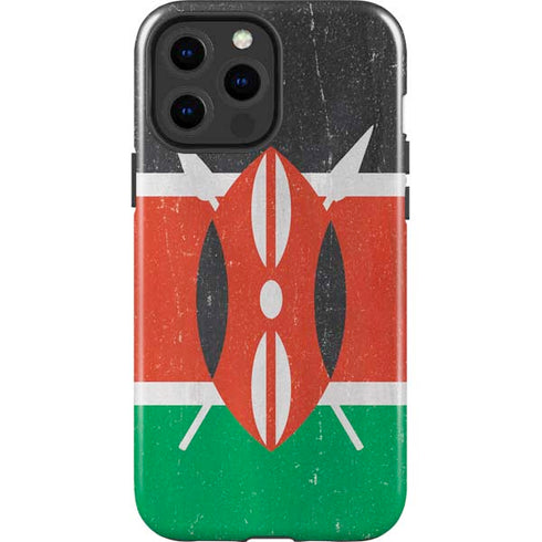 Kenya Flag Distressed iPhone 13 Pro Max Impact Case