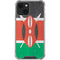 Kenya Flag Distressed iPhone 14 Plus Clear Case