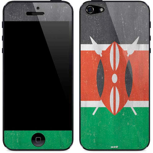 Kenya Flag Distressed iPhone 5/5s/5SE Skin