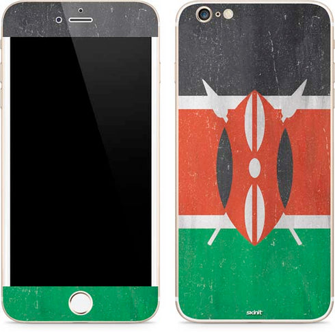 Kenya Flag Distressed iPhone 6/6s Plus Skin