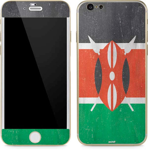 Kenya Flag Distressed iPhone 6/6s Skin