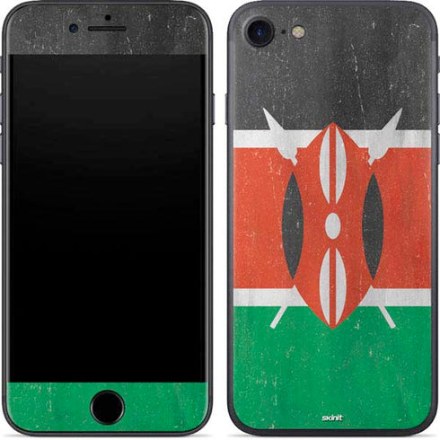 Kenya Flag Distressed iPhone 7 Skin