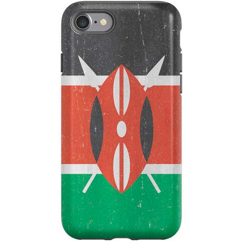 Kenya Flag Distressed iPhone SE (2nd & 3rd Gen) Pro Case