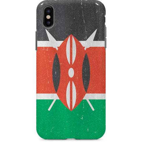 Kenya Flag Distressed iPhone X Pro Case