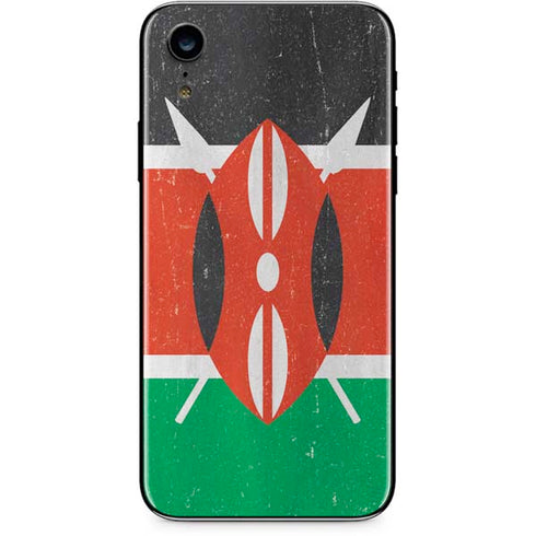 Kenya Flag Distressed iPhone XR Skin