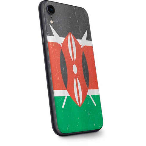 Kenya Flag Distressed iPhone XR Skin