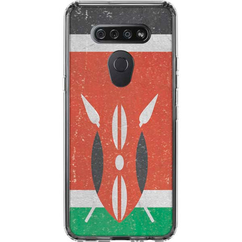 Kenya Flag Distressed LG K51/Q51 Clear Case