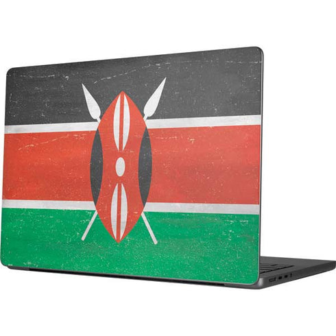 Kenya Flag Distressed MacBook Pro 14in (2021-24) Skin