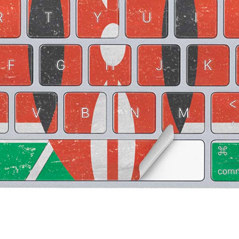 Kenya Flag Distressed Magic Keyboard Skin