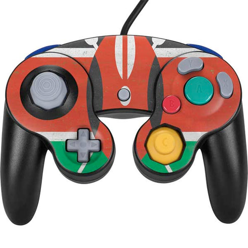 Kenya Flag Distressed Nintendo GameCube Controller Skin