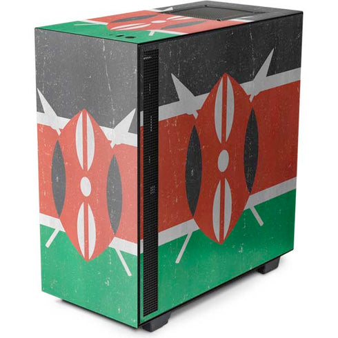 Kenya Flag Distressed NZXT H510 Compact ATX Mid-Tower Case Skin