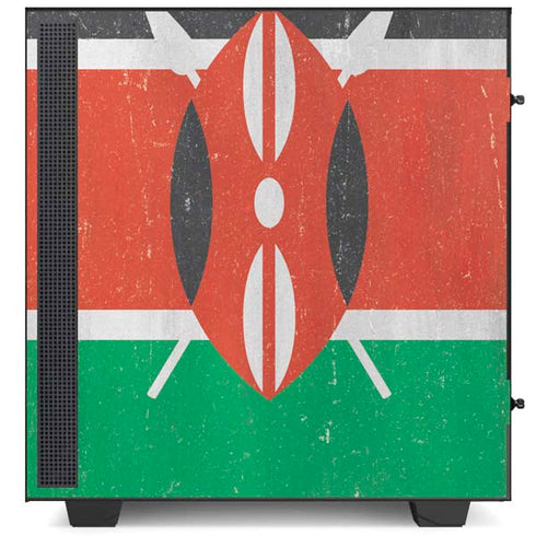 Kenya Flag Distressed NZXT H510 Compact ATX Mid-Tower Case Skin