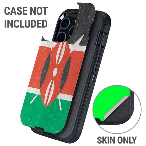 Kenya Flag Distressed Otterbox Defender iPhone Skin