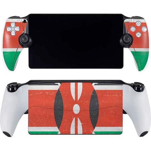 Kenya Flag Distressed PlayStation Portal Remote Player Skin