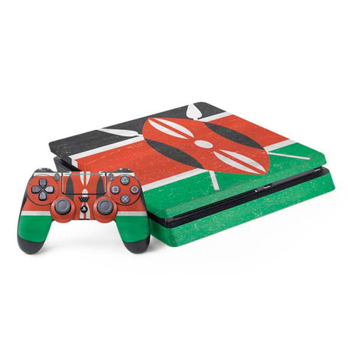 Kenya Flag Distressed PS4 Slim Bundle Skin