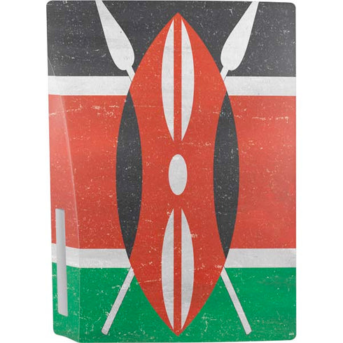 Kenya Flag Distressed PS5 Console Skin