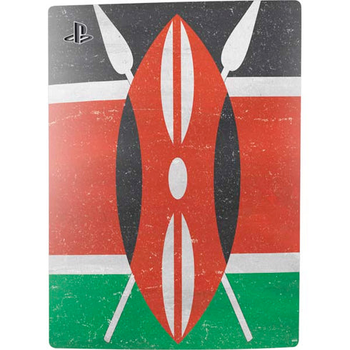 Kenya Flag Distressed PS5 Digital Edition Bundle Skin