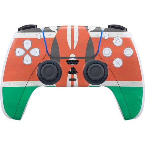 Kenya Flag Distressed PS5 Controller Skin