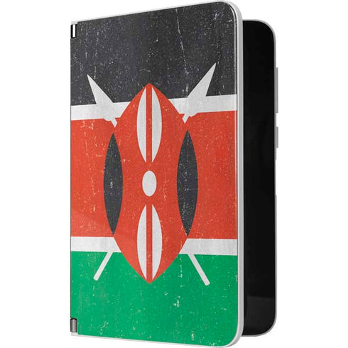 Kenya Flag Distressed Surface Duo Skin