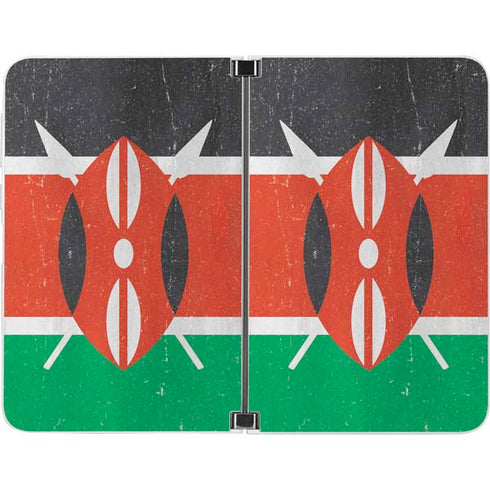 Kenya Flag Distressed Surface Duo Skin