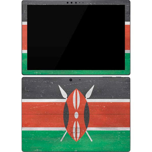 Kenya Flag Distressed Surface Pro 7 Skin