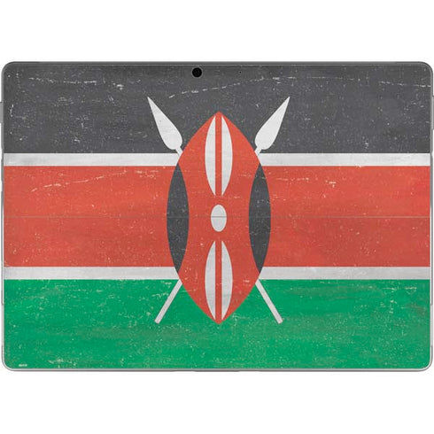 Kenya Flag Distressed Surface Pro 8 Skin