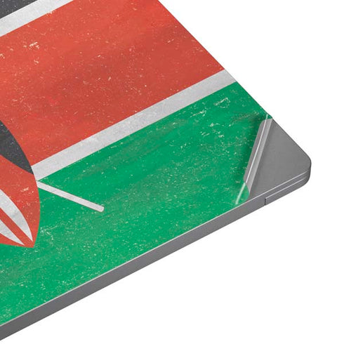 Kenya Flag Distressed Universal Laptop 16.6in (13.4 x 9.7in) Skin