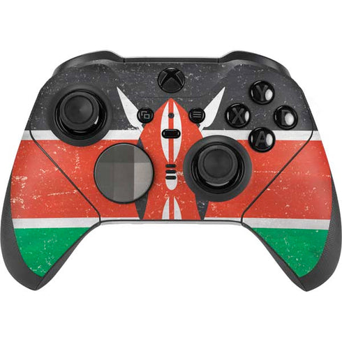 Kenya Flag Distressed Xbox Elite Wireless Controller Series 2 Skin