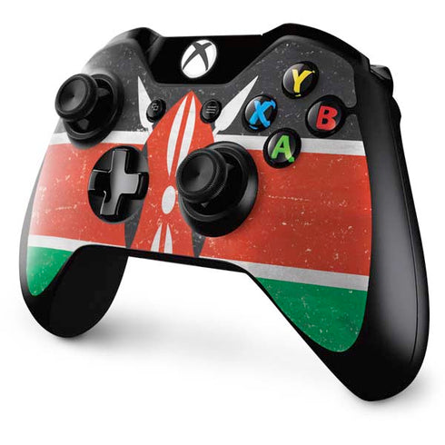 Kenya Flag Distressed Xbox One Controller Skin