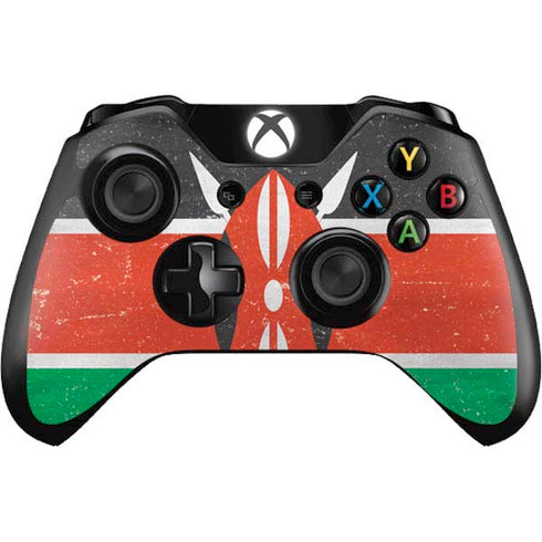 Kenya Flag Distressed Xbox One Controller Skin