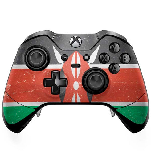 Kenya Flag Distressed Xbox One Elite Controller Skin