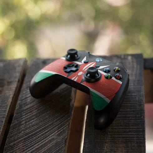 Kenya Flag Distressed Xbox One Elite Controller Skin