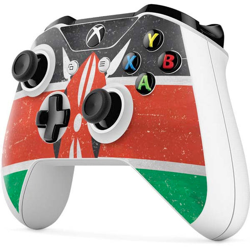 Kenya Flag Distressed Xbox One S Controller Skin