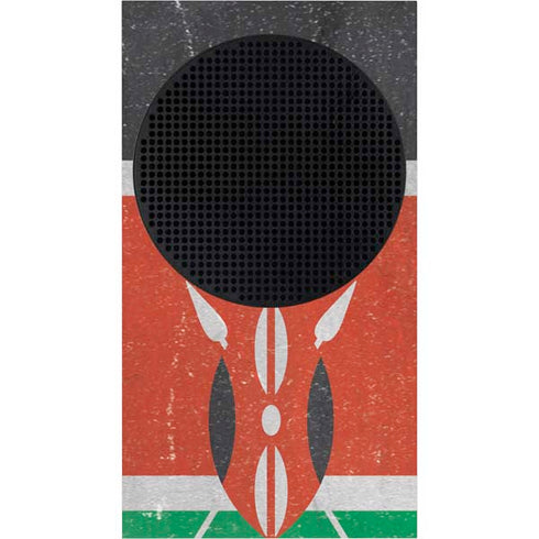 Kenya Flag Distressed Xbox Series S Console Skin