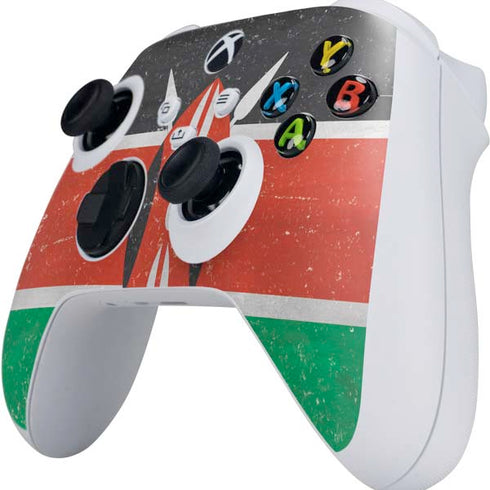 Kenya Flag Distressed Xbox Series S Controller Skin