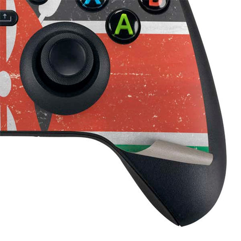 Kenya Flag Distressed Xbox Series X Controller Skin