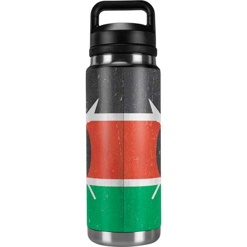 Kenya Flag Distressed YETI Rambler 26oz Bottle Skin