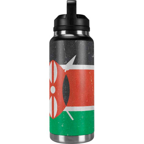 Kenya Flag Distressed YETI Rambler 36oz Bottle Skin