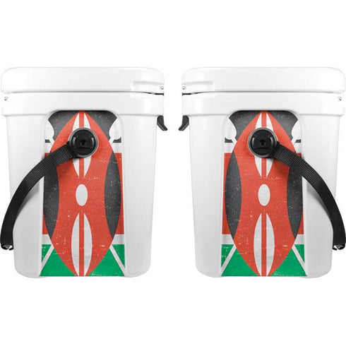 Kenya Flag Distressed YETI Roadie 24 Hard Cooler Skin