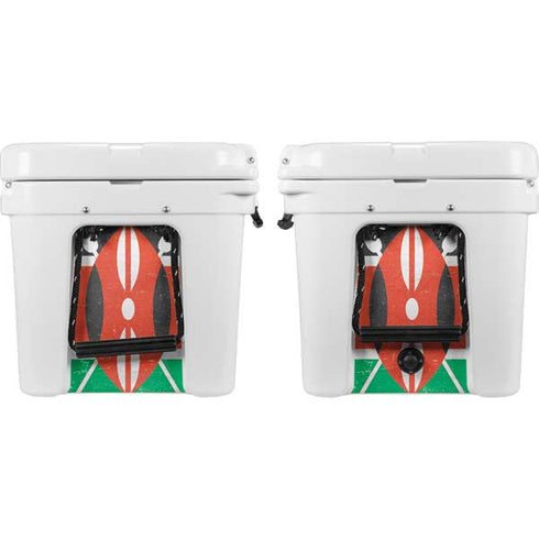 Kenya Flag Distressed YETI Tundra 35 Hard Cooler Skin