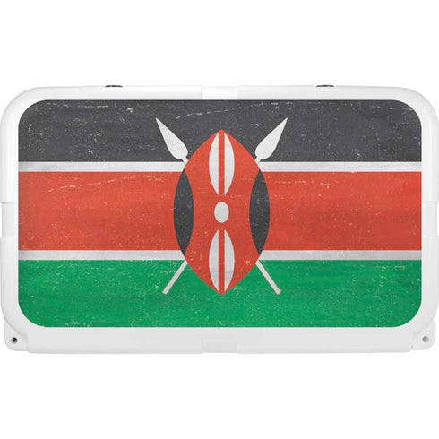 Kenya Flag Distressed YETI Tundra 45 Hard Cooler Skin