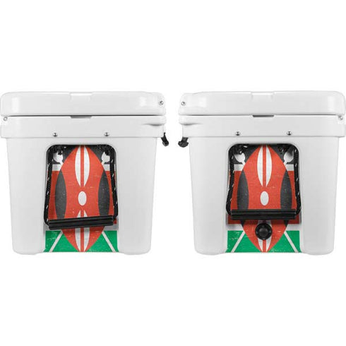 Kenya Flag Distressed YETI Tundra 45 Hard Cooler Skin