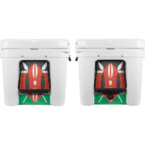 Kenya Flag Distressed YETI Tundra 65 Hard Cooler Skin