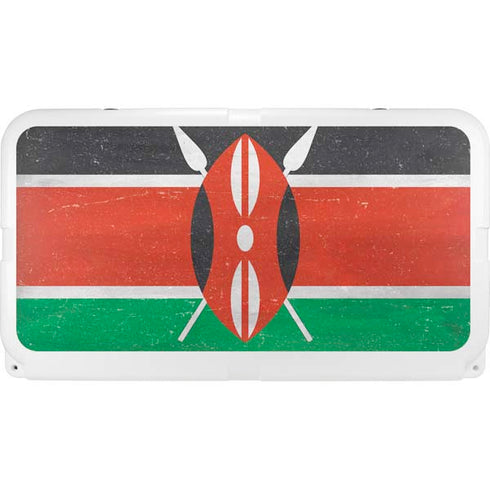 Kenya Flag Distressed YETI Tundra 75 Hard Cooler Skin