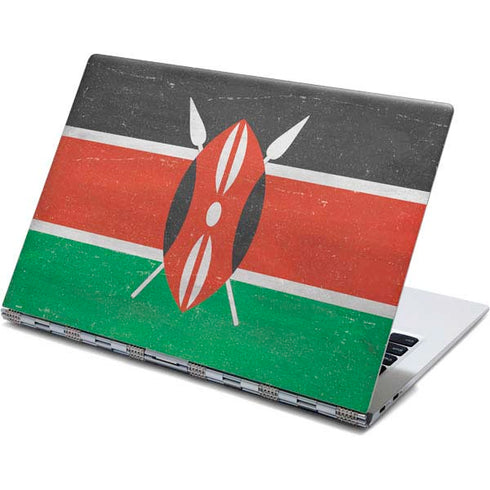 Kenya Flag Distressed Yoga 910 2-in-1 14in Touch-Screen Skin