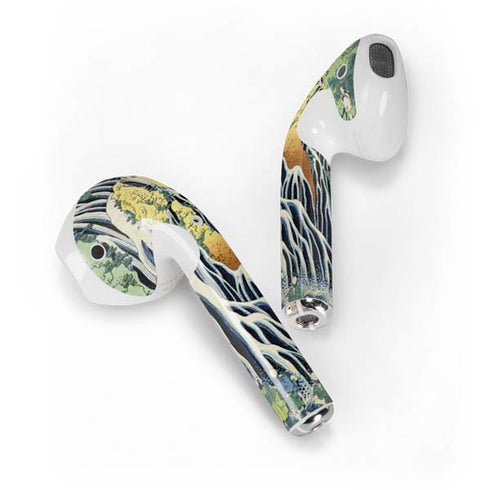 Kirifuri Falls in Kurokawa Mountain by Hokusai Apple AirPods Skin