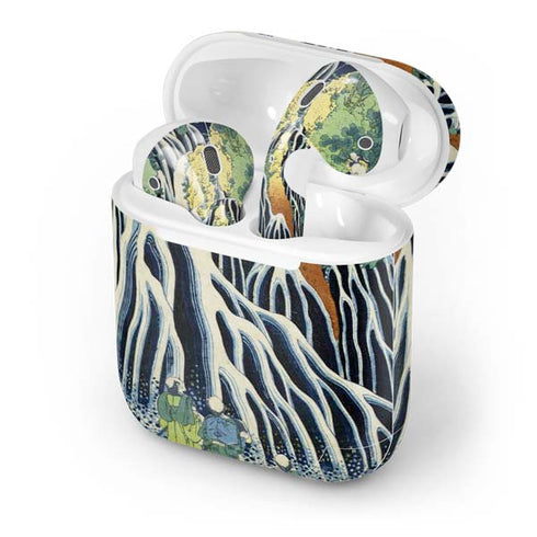 Kirifuri Falls in Kurokawa Mountain by Hokusai Apple AirPods Skin