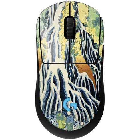 Kirifuri Falls in Kurokawa Mountain by Hokusai G Pro Wireless Gaming Mouse Skin